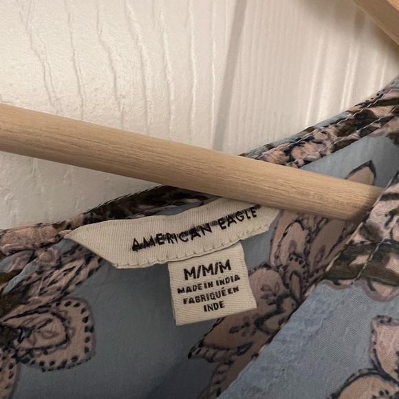 American Eagle Outfitters Blue Floral Blouse - Picture 5 of 7